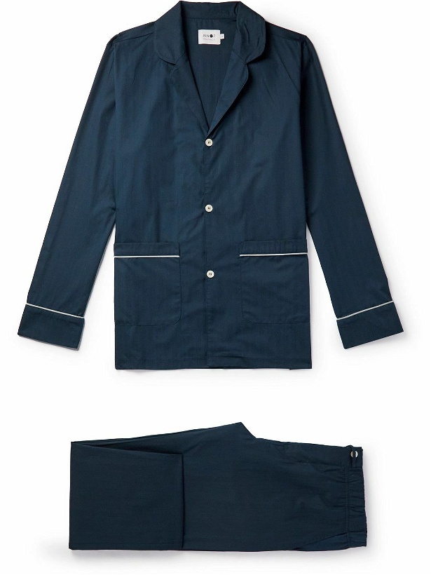 Photo: NN07 - Sleepwell Kit 5999 Cotton-Jacquard Pyijama Set - Blue