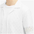 Wax London Men's Didcot Corded Lace Vacation Shirt in White