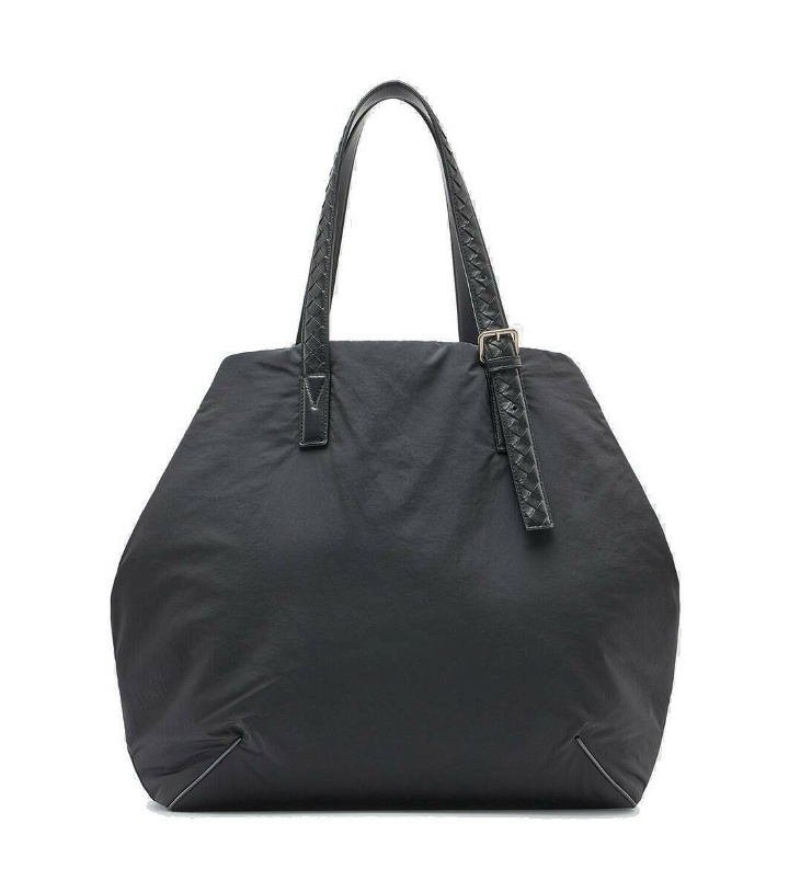 Photo: Bottega Veneta Leather-trimmed tote bag