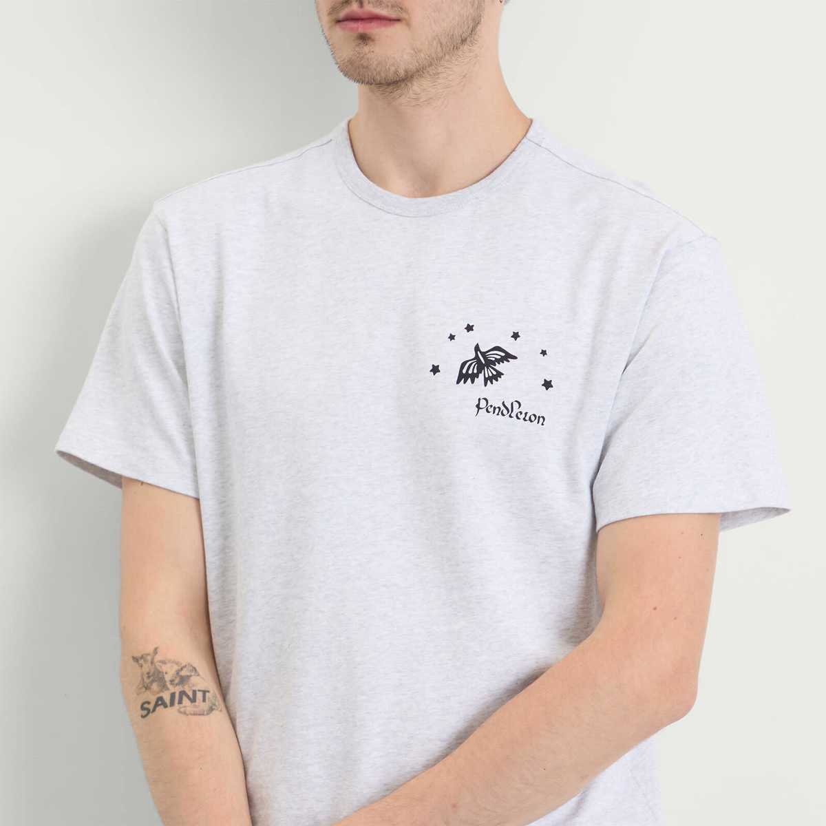 Pendleton Men's Star Bird T-Shirt in Heather Grey