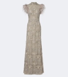 Georges Hobeika Embellished guipure lace gown