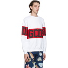 GCDS White Band Logo Sweatshirt