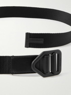 TOM FORD - 4cm Leather-Trimmed Canvas Belt - Black