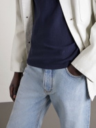A.P.C. - Eliot Cotton and Cashmere-Blend Polo Shirt - Blue