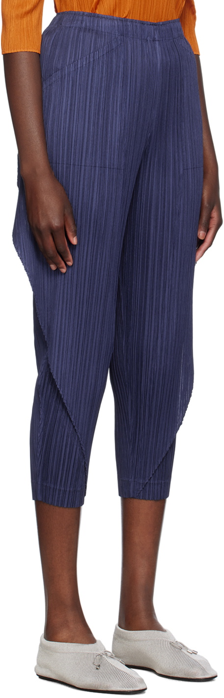 PLEATS PLEASE ISSEY MIYAKE Navy Thicker Bottoms 1 Trousers Pleats