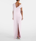 Roland Mouret Scarf-detail asymmetric cady gown