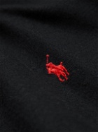 Polo Ralph Lauren - Button-Down Collar Logo-Embroidered Brushed Cotton-Flannel Shirt - Black