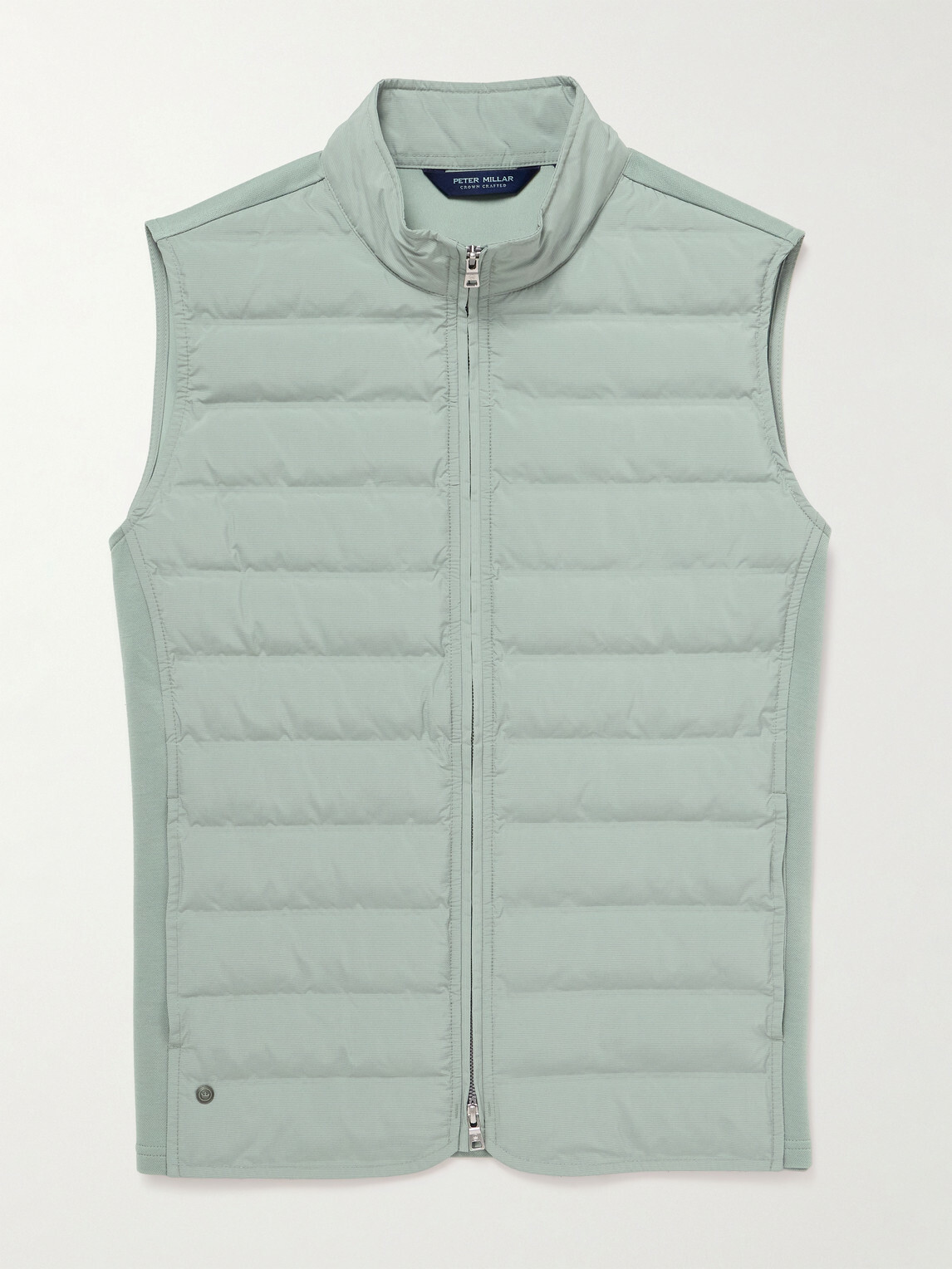Peter Millar - Winsome Hybrid Quilted Striped Shell and Piqué Gilet - Green