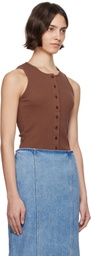 JW Anderson Brown Buttoned Tank Top