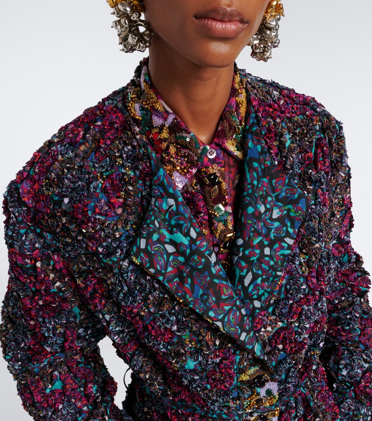 Dries Van Noten Embellished embroidered coat