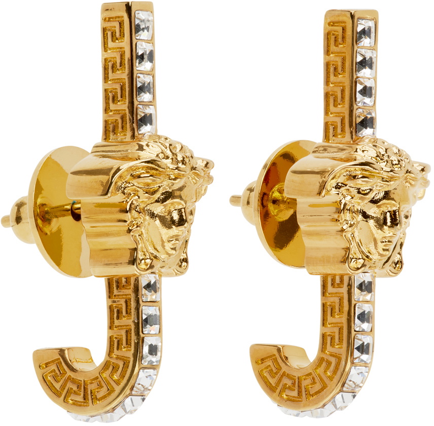 Versace Gold Medusa Stud Earrings Versace