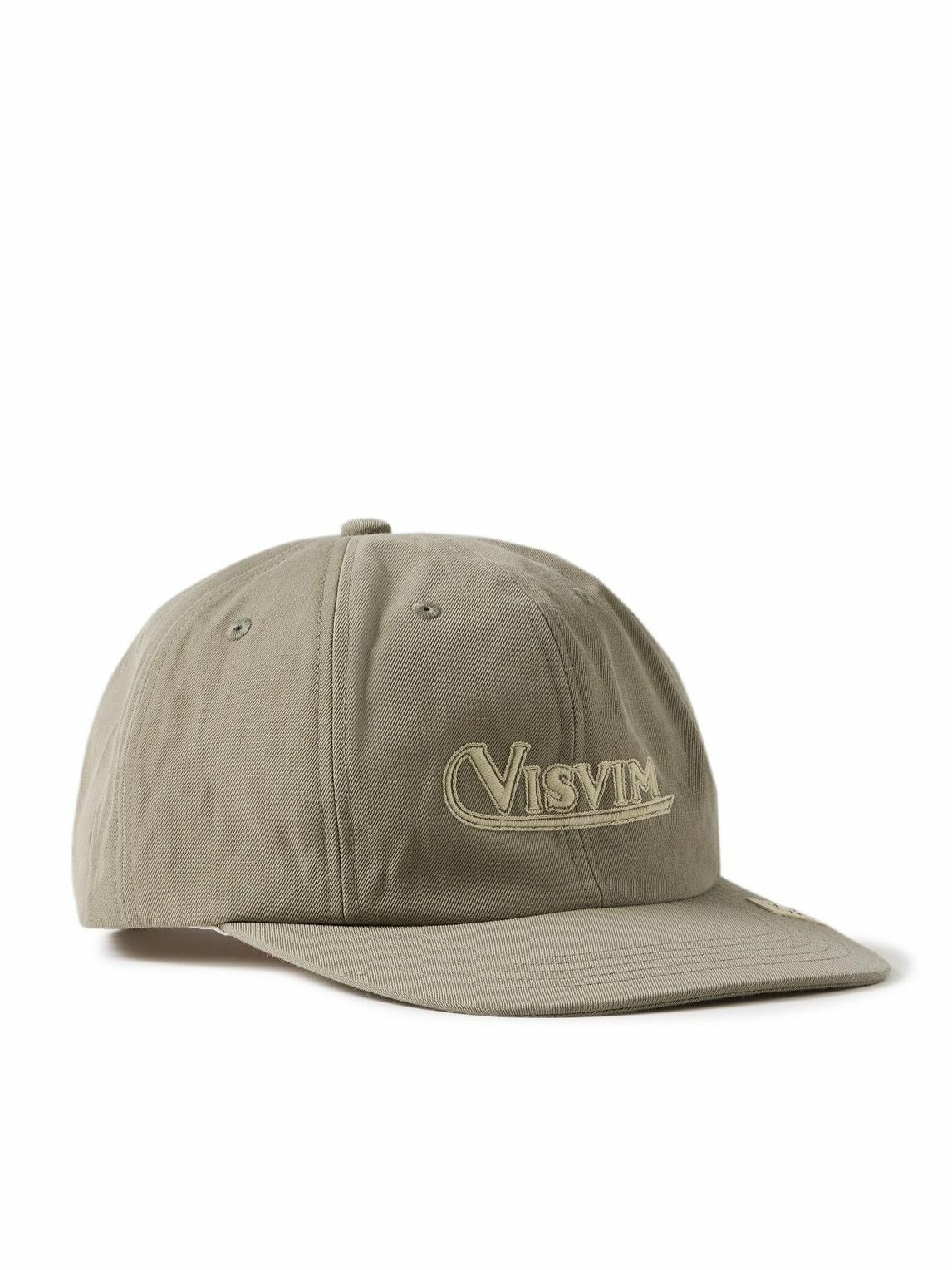 Photo: Visvim - Excelsior II Leather-Trimmed Logo-Embroidered Wool and Linen-Blend Twill Baseball Cap