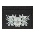 Dolce and Gabbana Black Flower Logo Card Holder