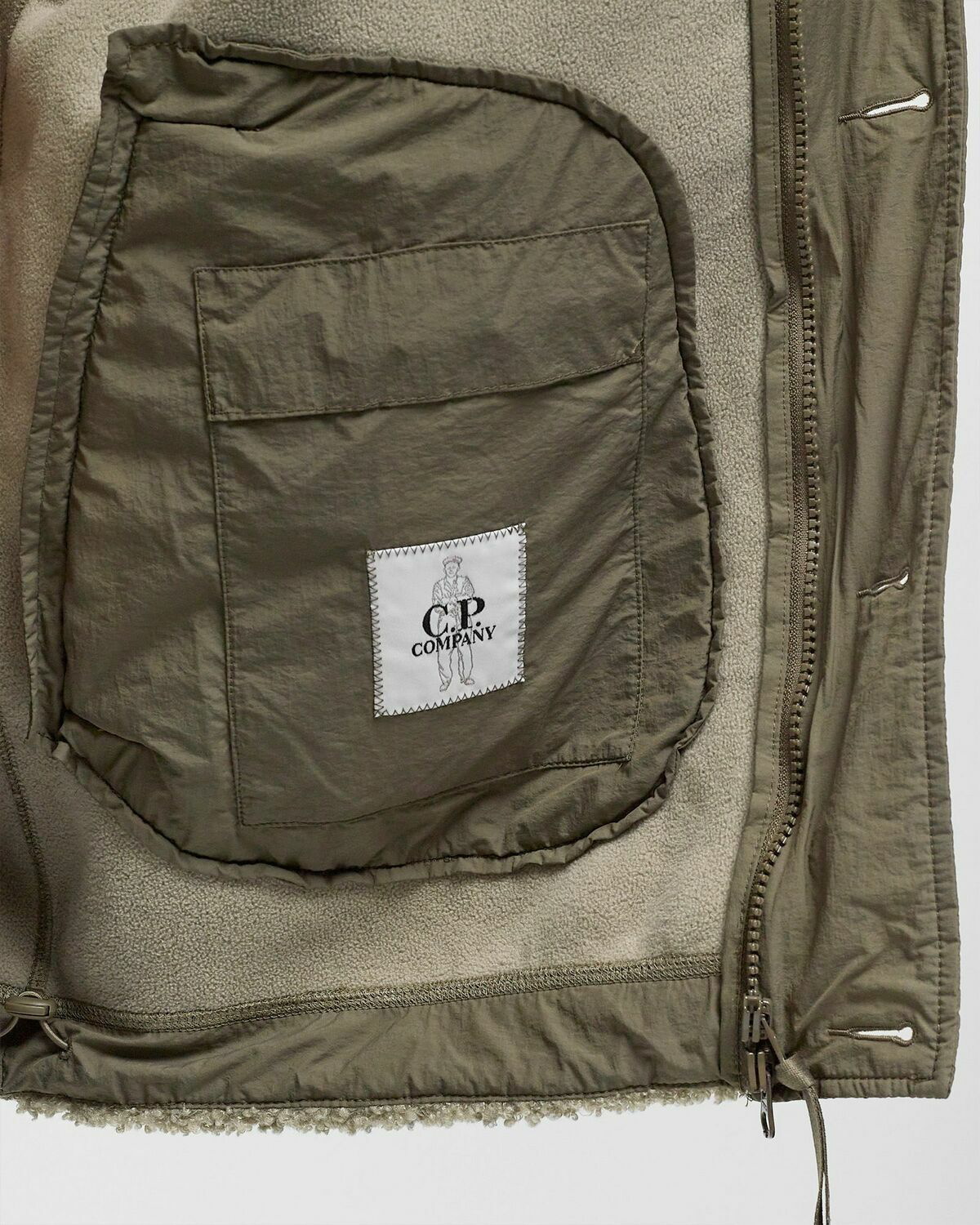 C.P. Company Outerwear Medium Jacket In Polar Shell Beige