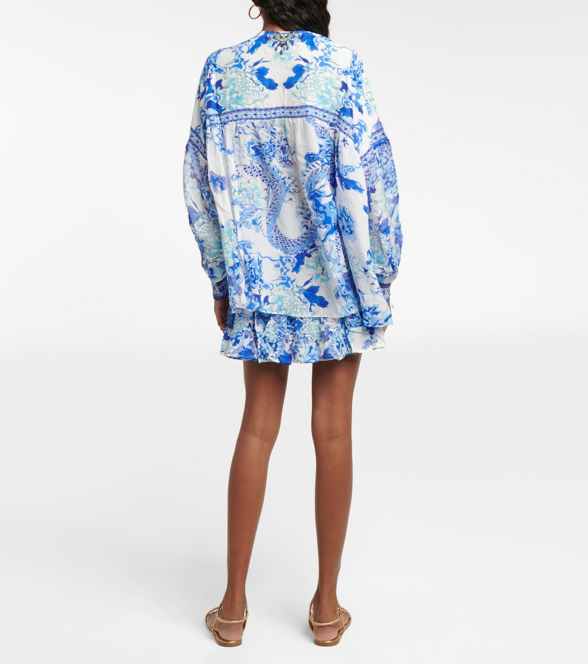 Camilla Printed silk blouse