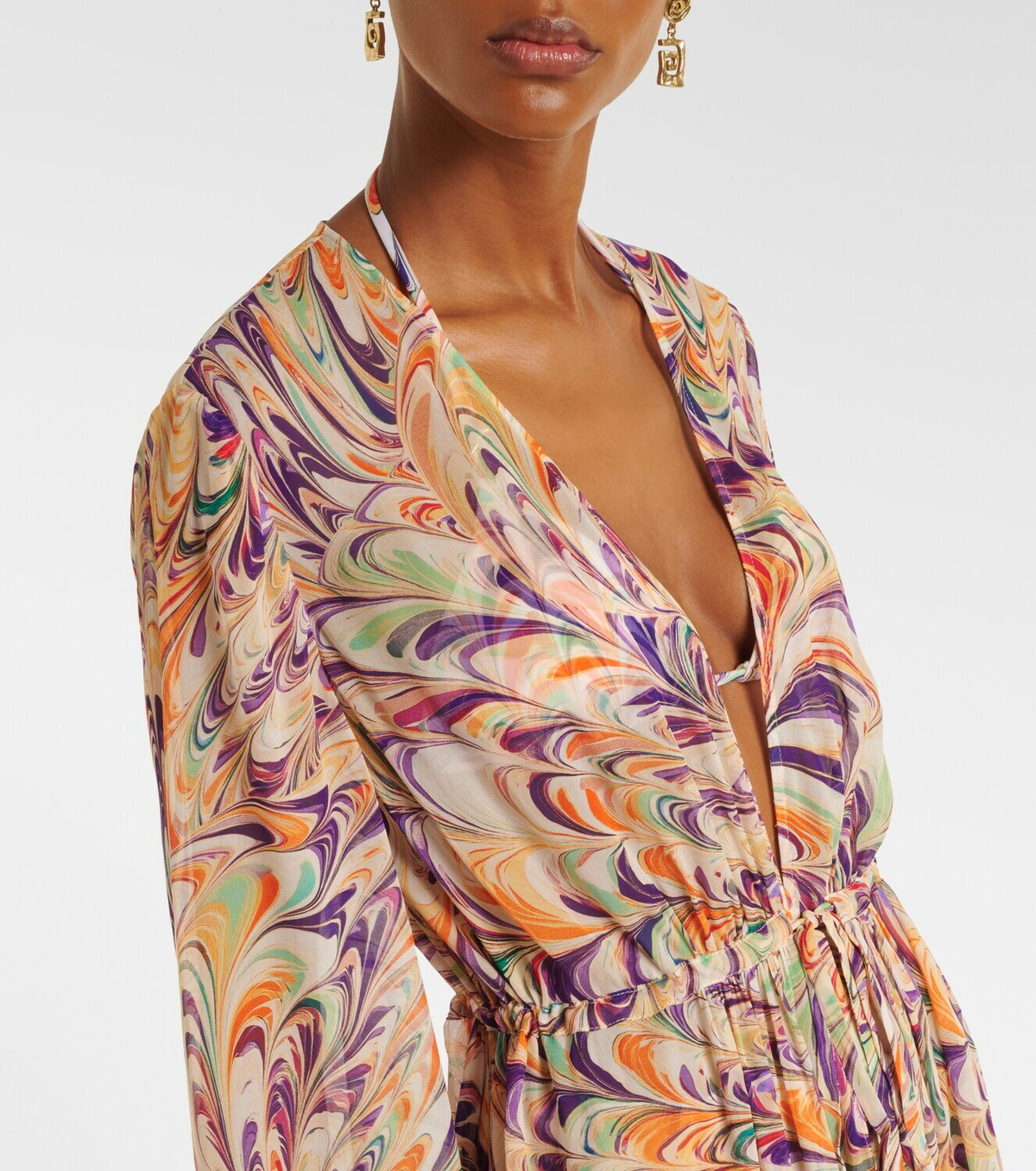Alexandra Miro Chloe printed georgette kaftan
