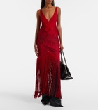 The Attico Soutache embroidered tulle cocktail dress
