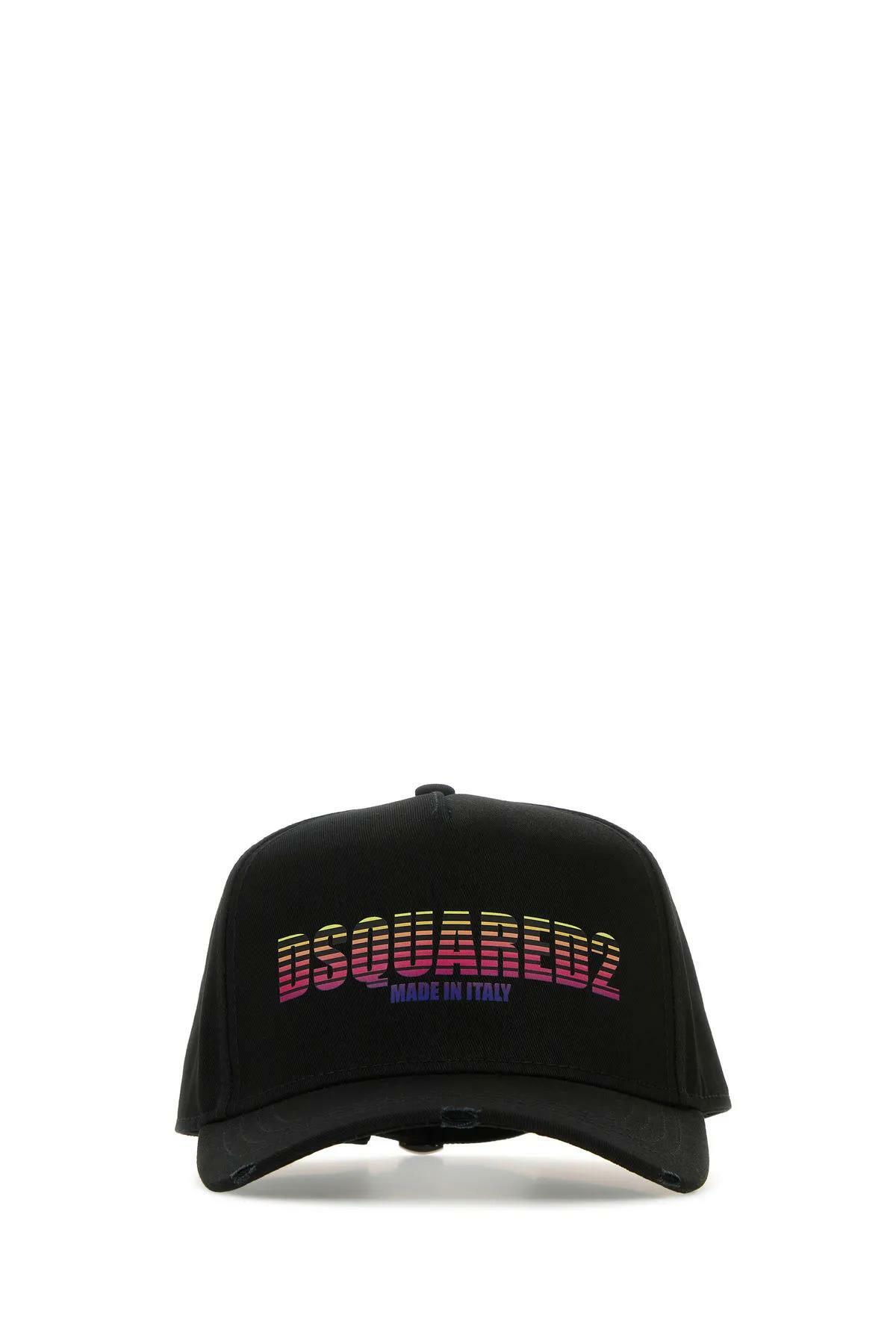 Dsquared2 Black Gabardine Baseball Cap