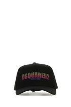 Dsquared2 Black Gabardine Baseball Cap