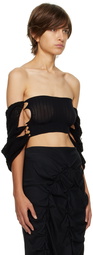 Rui Black Open Knit Tube Top