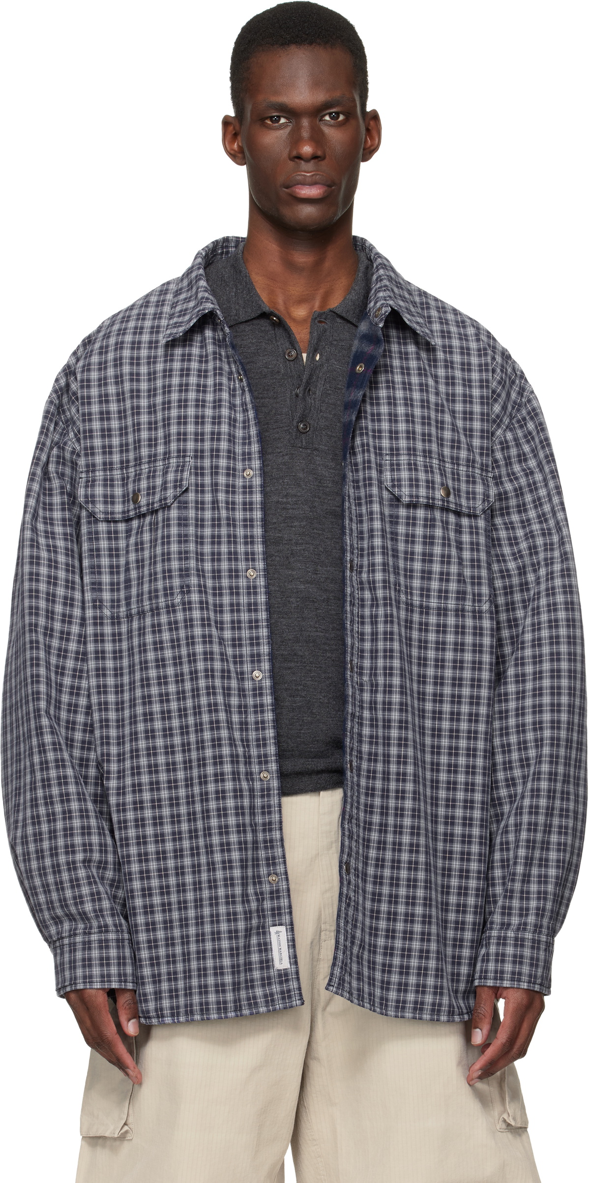 Maison Margiela Blue Padded Reversible Shirt