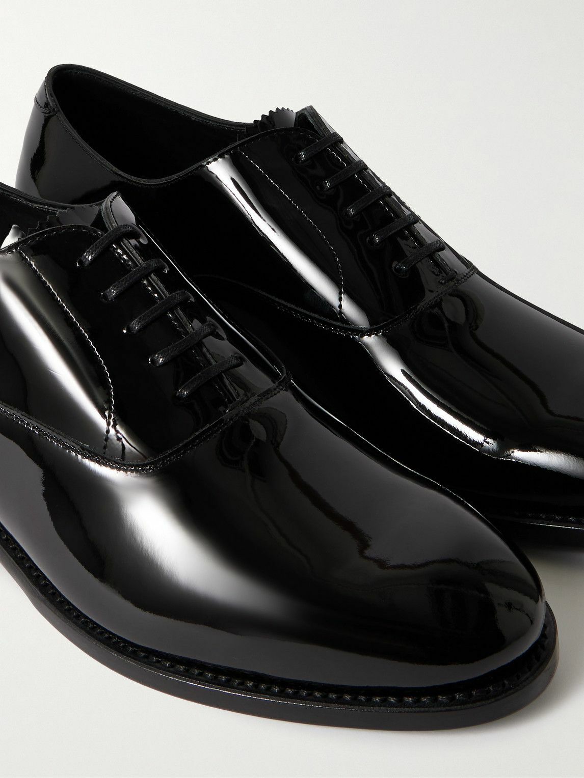 MORJAS - Patent-Leather Oxford Shoes - Black