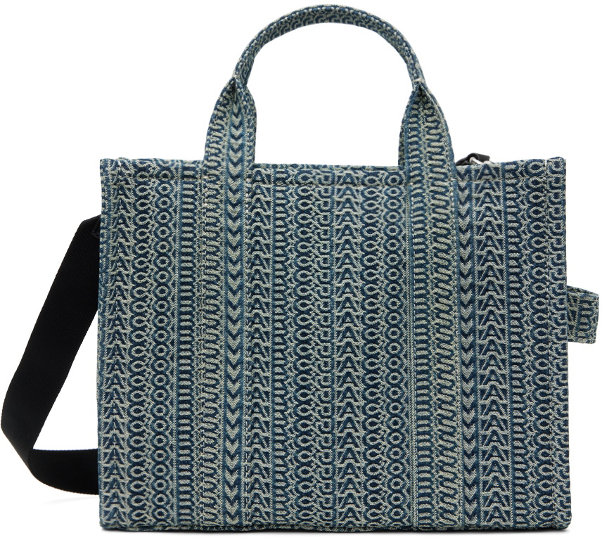 The Large canvas tote bag in blue - Marc Jacobs