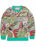 Wacko Maria - Tim Lehi Cotton-Jacquard Sweater - Green