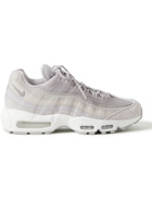 Nike - Air Max 95 Panelled Nubuck, Suede, Mesh and Canvas Sneakers - Gray