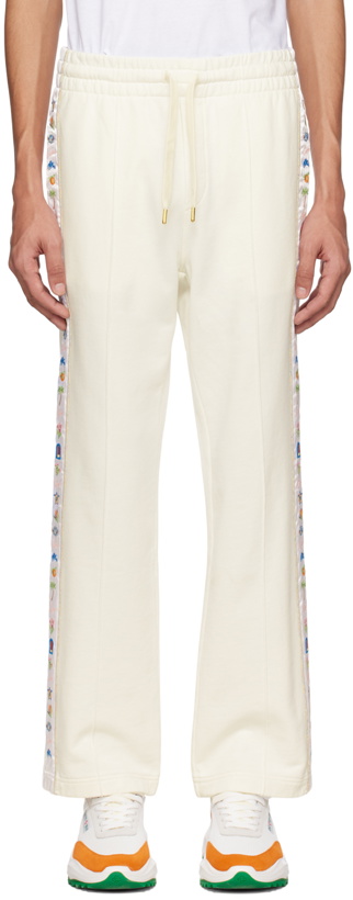 Photo: Casablanca Off-White Embroidered Lounge Pants