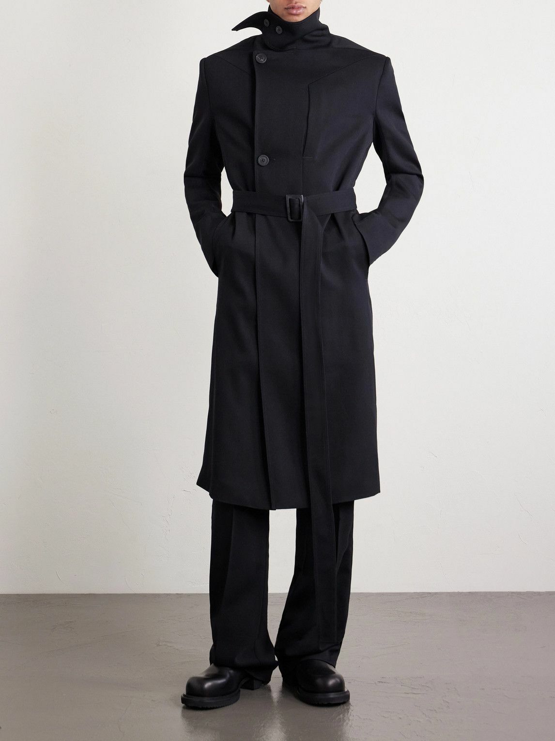 Rick Owens - Drella Double-Breasted Wool Coat - Black Rick Owens