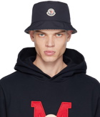 Moncler Navy Patch Reversible Bucket Hat
