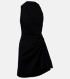 McQueen Draped cotton minidress