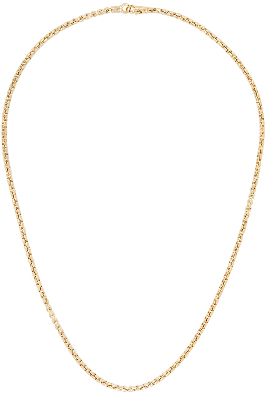 Tom Wood Gold Venetian Chain Single M Necklace
