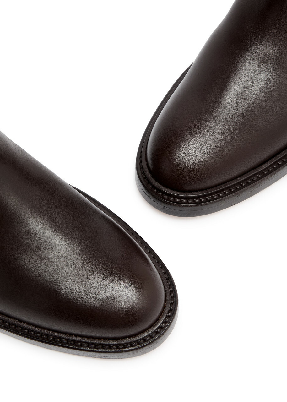 Legres Leather Knee-high Riding Boots Brown