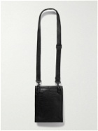 Balenciaga - Explorer Logo-Print Cracked-Leather Messenger Bag