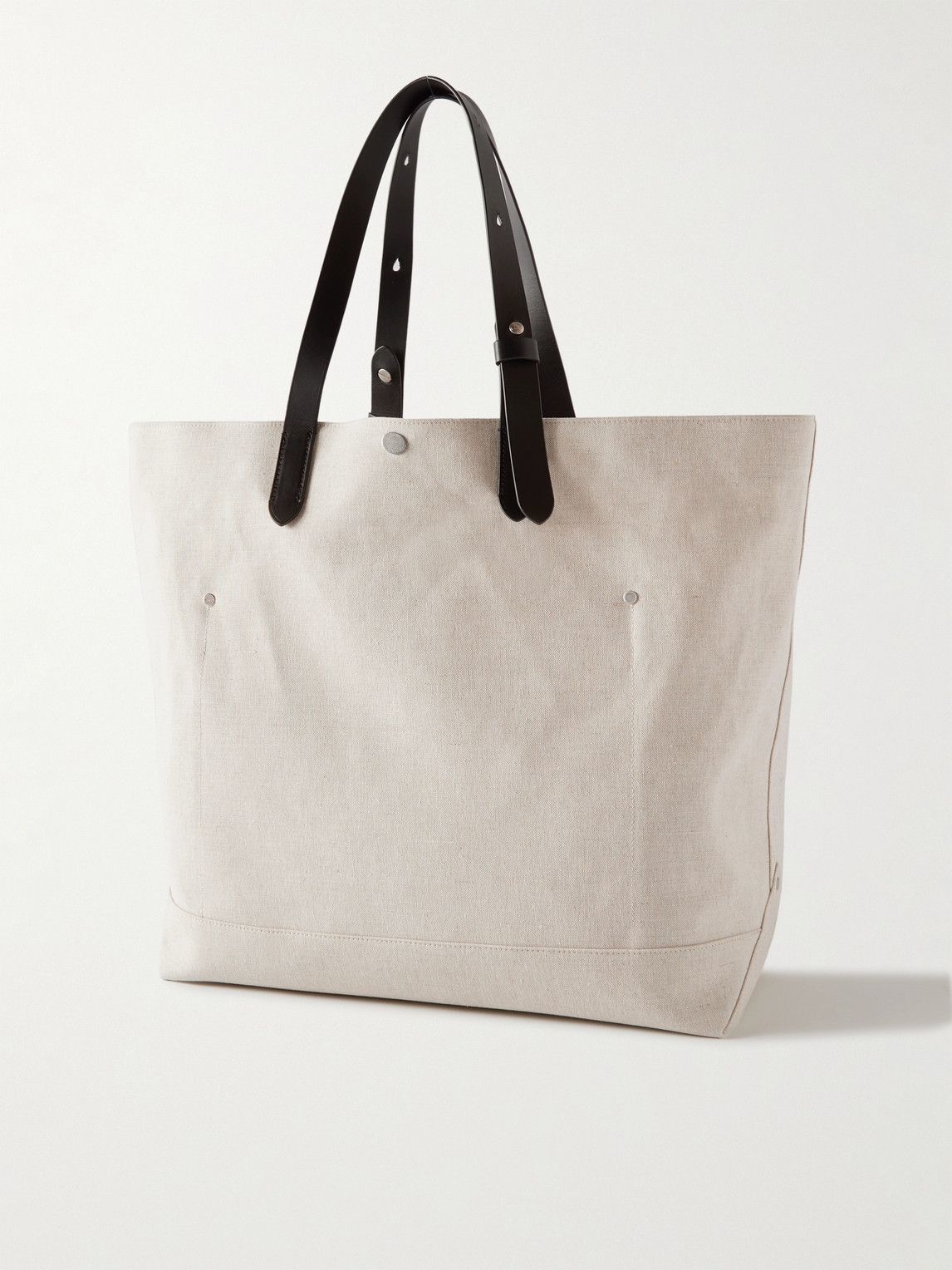 Dunhill - Legacy Logo-Print Leather-Trimmed Canvas Tote Bag Dunhill