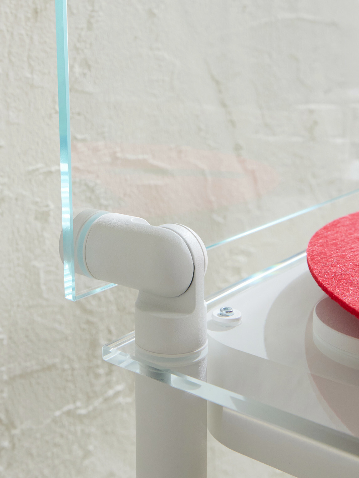 TRANSPARENT SPEAKER - Transparent Turntable with Aluminum and Glass Stand