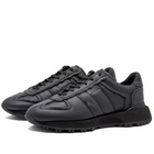 Maison Margiela Men's 50/50 Runner Sneakers in Black Leather