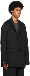 sacai Black Twill Coat