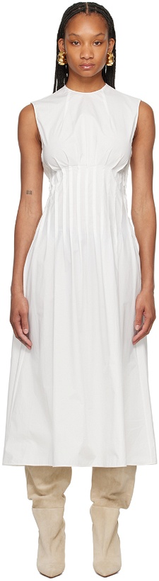 Photo: KHAITE White 'The Wes' Maxi Dress