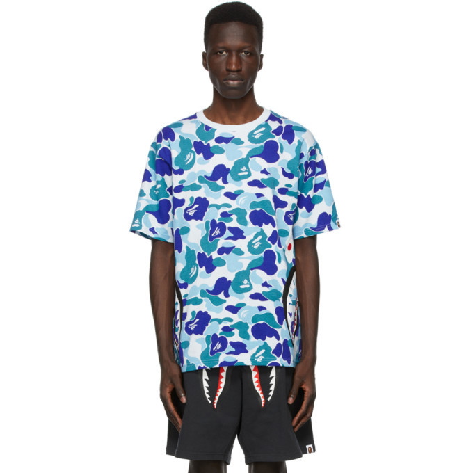 Photo: BAPE Blue Camo Side Shark T-Shirt