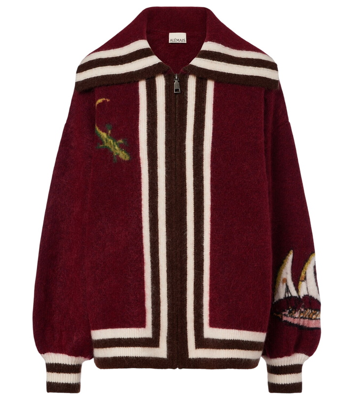 Photo: Alémais x Mokshini mohair and wool-blend cardigan