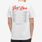 Boys Own Men's The Charts Print T Shirt in White/Red