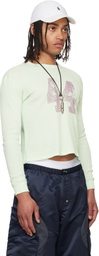 Raimundo Langlois Green Thermal Crewneck T-shirt