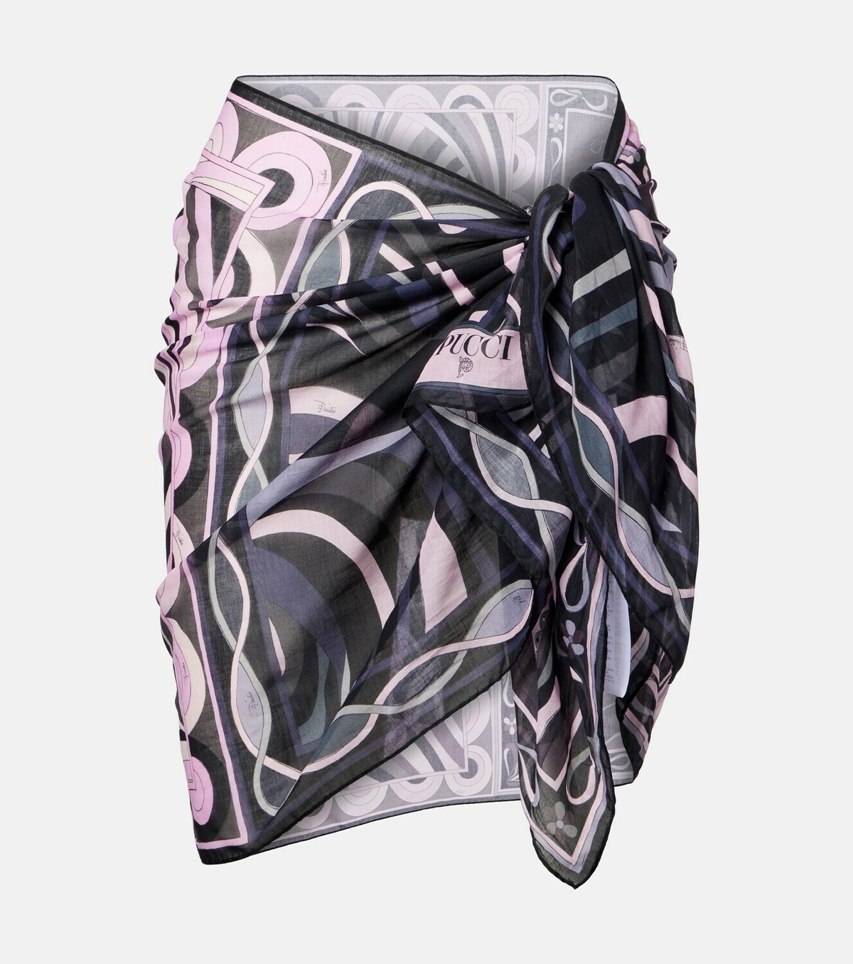 Pucci Iride semi-sheer cotton beach cover-up