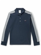 adidas Consortium - Noah Logo-Embroidered Striped Cotton-Piqué Polo Shirt - Blue