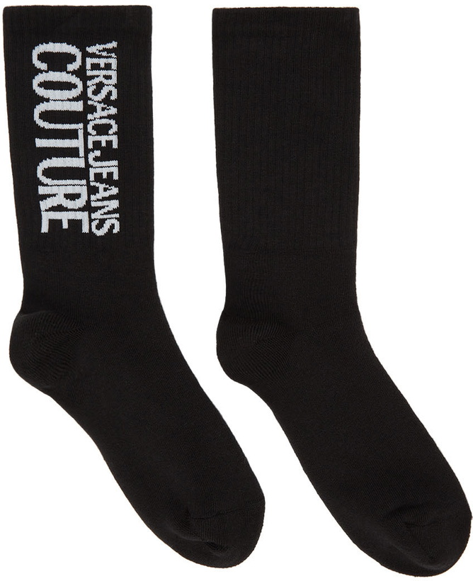 Photo: Versace Jeans Couture Black Logo Socks