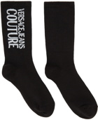 Versace Jeans Couture Black Logo Socks