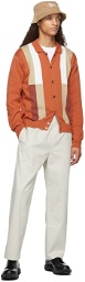 Stüssy Orange Color Block Cardigan